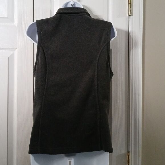 Columbia charcoal gray fleece zip front vest Sz S NWOT - Picture 4 of 8